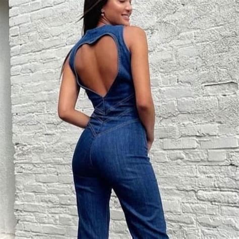 Heart Denim Jumpsuits Etsy