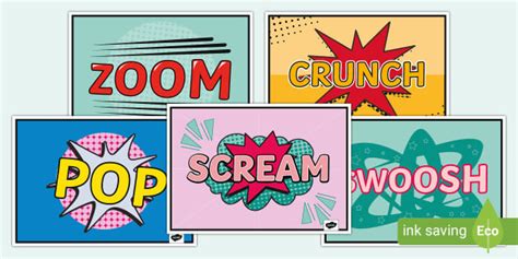 Onomatopoeia Display Posters Teacher Made Twinkl