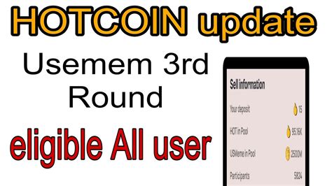 Hotcoin Usememe 3rd Round । Hot Mining App Price New Update Hot Coin