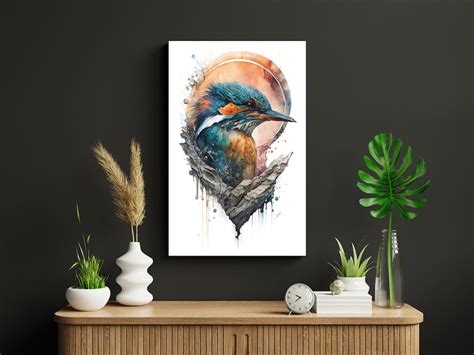 Kingfisher Poster Kingfisher Wall Art Kingfisher Print Etsy