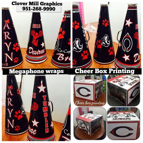 Cheer Box Printing And Megaphone Wraps Cheer Megaphone Cheer Box