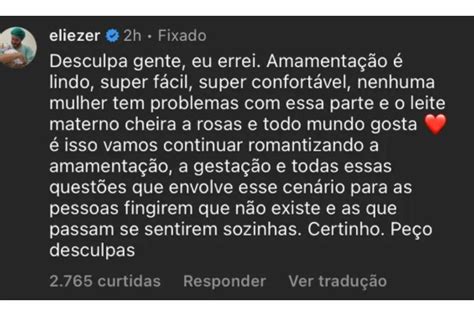 Eliezer se revolta críticas e ironiza Vamos continuar