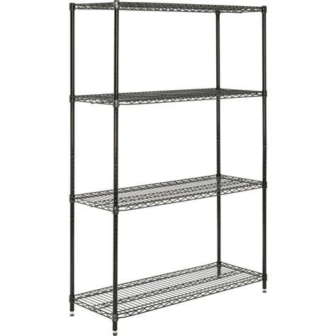 Nexel Wire Shelving Unit, Multiple Sizes Available, Black Epoxy Finish ...