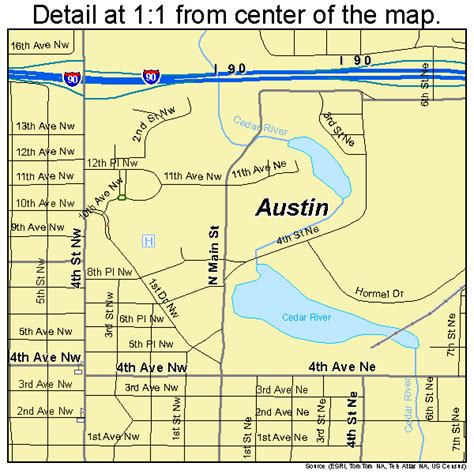 Austin Minnesota Street Map 2702908