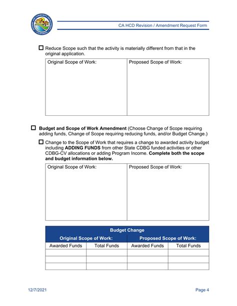 California Ca Hcd Revision Amendment Request Form Fill Out Sign