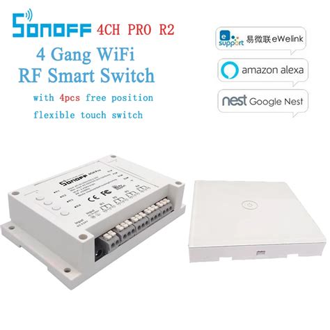 Sonoff 4CH Pro R2 4 Channel WiFi RF Smart ON OFF Remote Switch Self