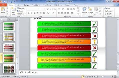 How To Create Checklist Template In Powerpoint