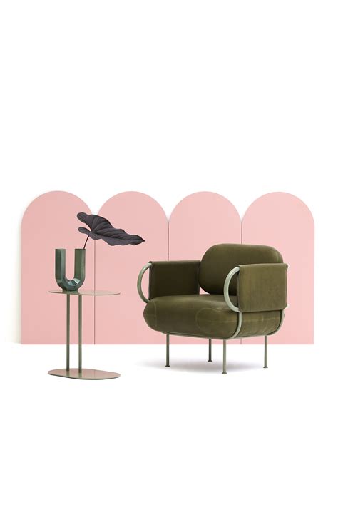 NAVE Green Armchair and Sidetable Collection by Skeehan Studio