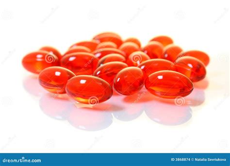 Macro Of A Bunch Of Red Gel Pills Stock Photo Image Of Tablet