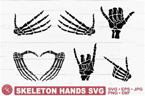 Skeleton Hands Svg Shaka Rock Pointing Boob Skull Png