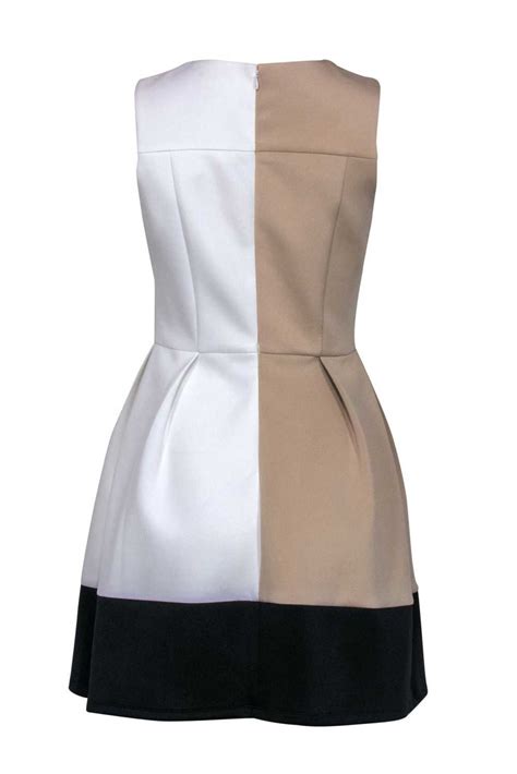 Julie Brown Nude White Black Color Blocked Fit Gem