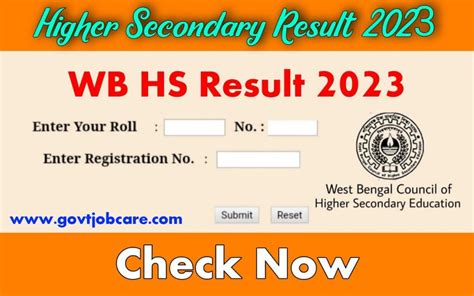 West Bengal Hs Result 2023 Check Wbchse 12 Result Date Govtjobcare