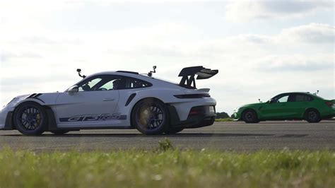 Porsche 911 GT3 RS And BMW M3 CS Drag Race Is Unsurprisingly Close