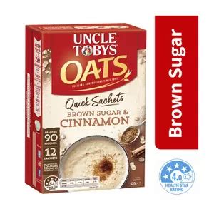 Calories In Uncle Tobys Oats Brown Sugar And Cinnamon Quick Sachets