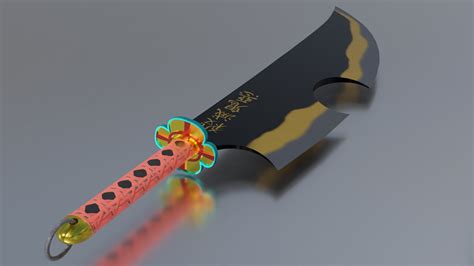 3d Tengen Uzui Dual Nichirin Blades Demon Slayer Turbosquid 1859015