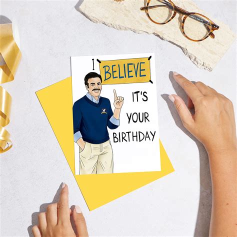 Huxters Birthday Card I Believe Its Your Birthday Funny Birthday Card Ted Lasso Birthday