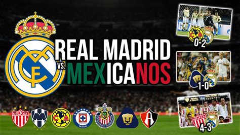 TODOS LOS EQUIPOS MEXICANOS QUE HAN JUGADO CONTRA EL REAL MADRID