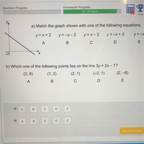 A Match The Graph Shown With One Of The Following Equations B Which