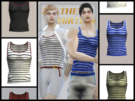 The Sims Resource Striped Tank Top Gloves Accessory