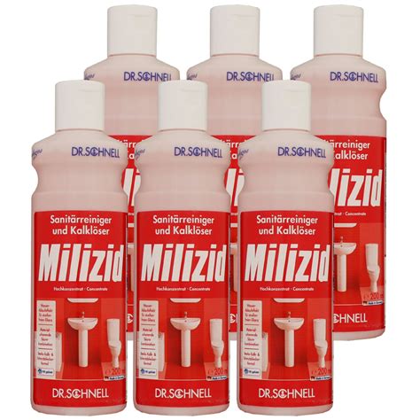 Dr Schnell Milizid 6 x 200 ml Sanitärreiniger Kalklö