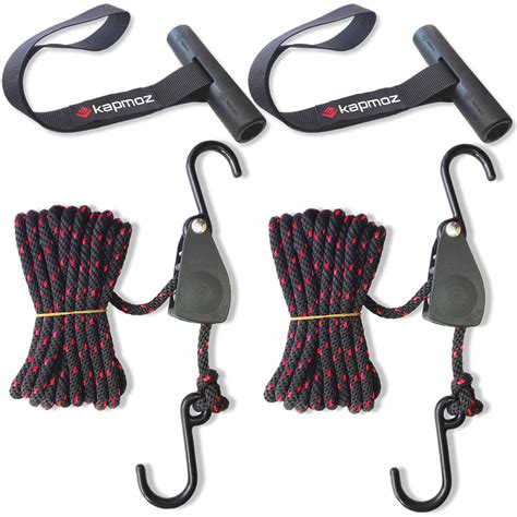 Buy Kayak tie Down Straps Bow and Stern tie Downs Loops Strap Ratchet ...