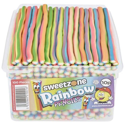 Sweetzone Rainbow Pencils 100 Pieces Sweet Genie