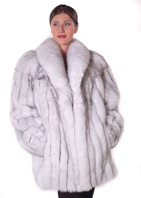 Blue Fox Natural Fox Fur Jacket – 25 – Madison Avenue Mall Furs