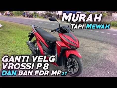 GANTI VELG VROSSI BLACK PALANG 8 VARIO 125 150 LED PROJECT VARIO