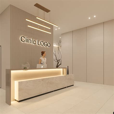 beauty centre design   design  clinic reception minimalist