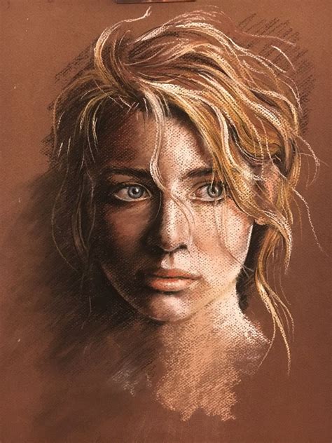 Painting By Nooshfar Vassei Portrait Painting Pastel Portraits