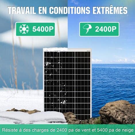 Eco Worthy Panneau Solaire W V Mano Solarpanel Charge De La