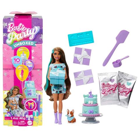 Barbie Party Unboxed Brunette Doll Hjem Lekia No