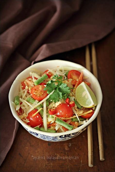 vegetarian som tum som tam thai green papaya salad gf  recipe
