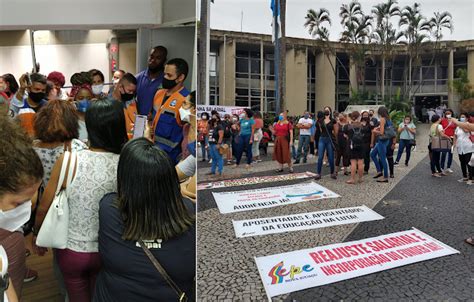 Professores Da Rede Municipal Fazem Protesto Na Prefeitura De Nova