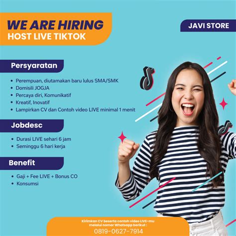 Lowongan Kerja Host Live Tiktok Di Javi Store Lokerjogja Id