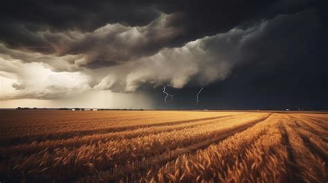 Tornado Azota Un Campo Ilustraci N Ai Generativexa Foto Premium