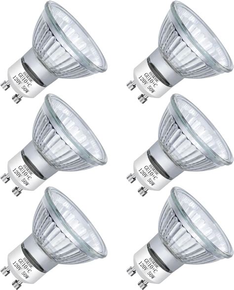 Bxxkxmc Gu10 Halogen Bulb 120v 50w Halogen Light Bulbs 2800k Warm White Gu10 Dimmable For Track