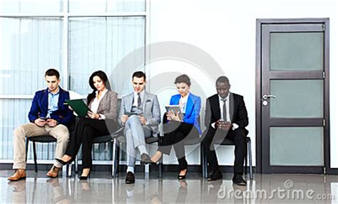 Business People Waiting For Job Interview Stock Photo Cartoondealer