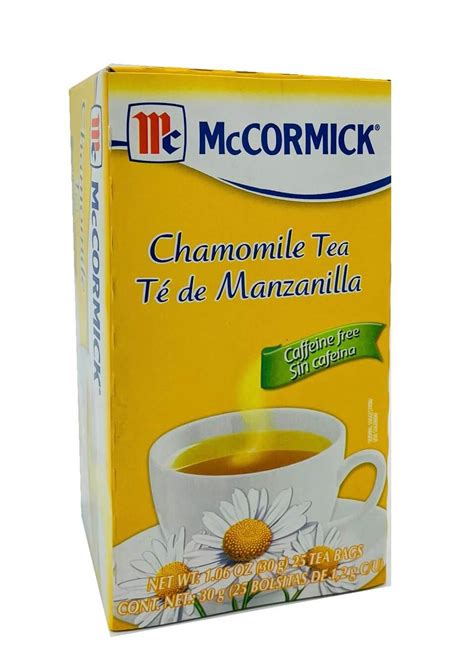 Mccormick Chamomile Tea Caffeine Free Manzanilla Oz Tea Bags