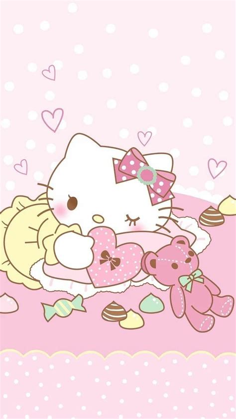 Hello Kitty 귀여운 헬로키티 배경화면 모음 네이버 블로그 2022 헬로키티 산리오 벽지 카와이 벽지