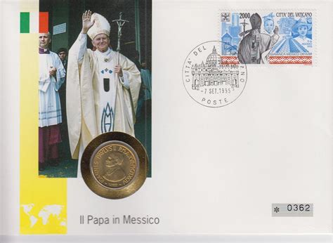 Vatikan 200 Lire 1995 Papst Johannes Paul II Numisbrief