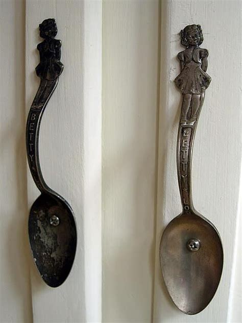 Vintage Spoon Cabinet Handles Home Diy Silverware Crafts Door Handles