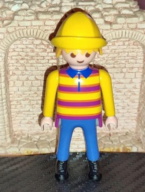 Playmobil Homme Marin P Cheur Chapeau Jaune Pull Ray Eur