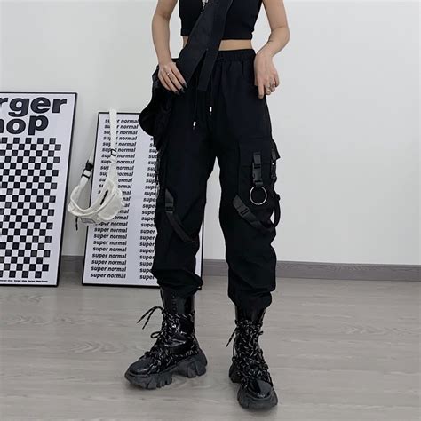 Womens Cyberpunk Cargo Pants Cyberpunk Clothing