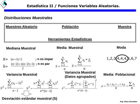 Pdf Distribuciones Muestrales · Distribución Muestrales De Media Si Se Sacan