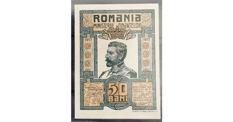 Romania Bancnota Bani Regele Ferdinand Necirculata Arhiva