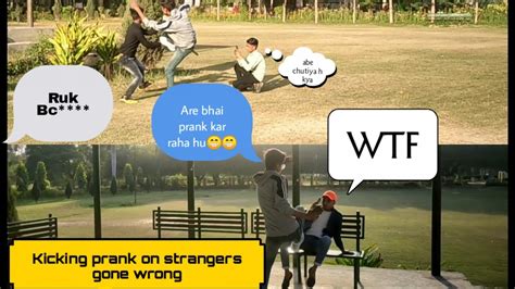 Kick Prank On Strangers In Park Gone Extremely Wrong Funny Prank😜😜😁