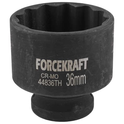Головка ударная тонкостенная 12-гранная 36 мм, 1/2"DR Forcekraft FK ...