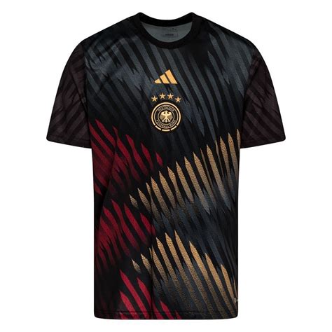 Allemagne T Shirt D Entra Nement Avant Match Noir Bordeaux