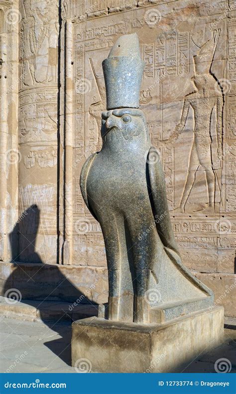 Egyptian God Horus Statue Edfu Egypt Stock Photo Image Of